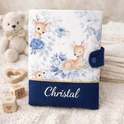 Protège carnet de santé bébé – Thème biche